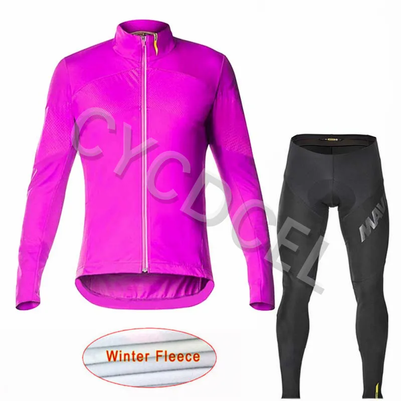 Cycling jersey 4 Mavic Pro Team, зимний теплый флисовый комплект одежды для мужчин, велосипедная майка, велосипедная одежда, Ropa Ciclismo, велосипедная одежда, 16D гелевый комбинезон - Цвет: Cycling jersey 4