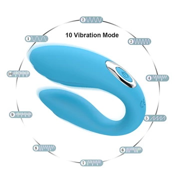 Vaginal Vibrator U Shape 10 Speeds Vibrating Clitoris Stimulator G Spot Massager Female Masturbation Sex Toys Women with Remote 2