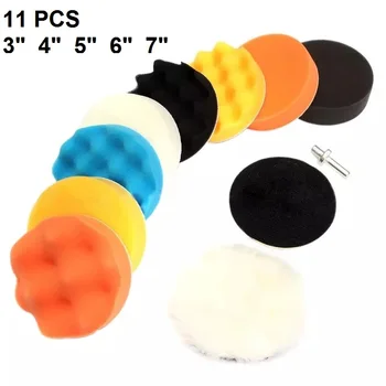 

Polishing pad 10 PCS /SET vehicle polish 3/4/5/6/7 inch sponge buffing waxing boat buffer drill wheel polisher scratches remove