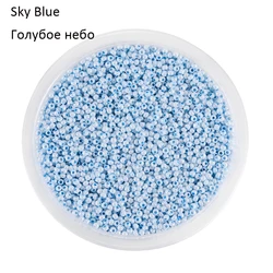 Vibrant Czech Glass Seed Beads - 2mm Round for DIY Jewelry and Crafts (Sky Blue)