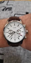 LIGE-Reloj ejecutivo de lujo para hombres, cronógrafo de cuarzo, con correa de cuero e indicador de fecha, estilo casual, a la moda, marca superior, con caja