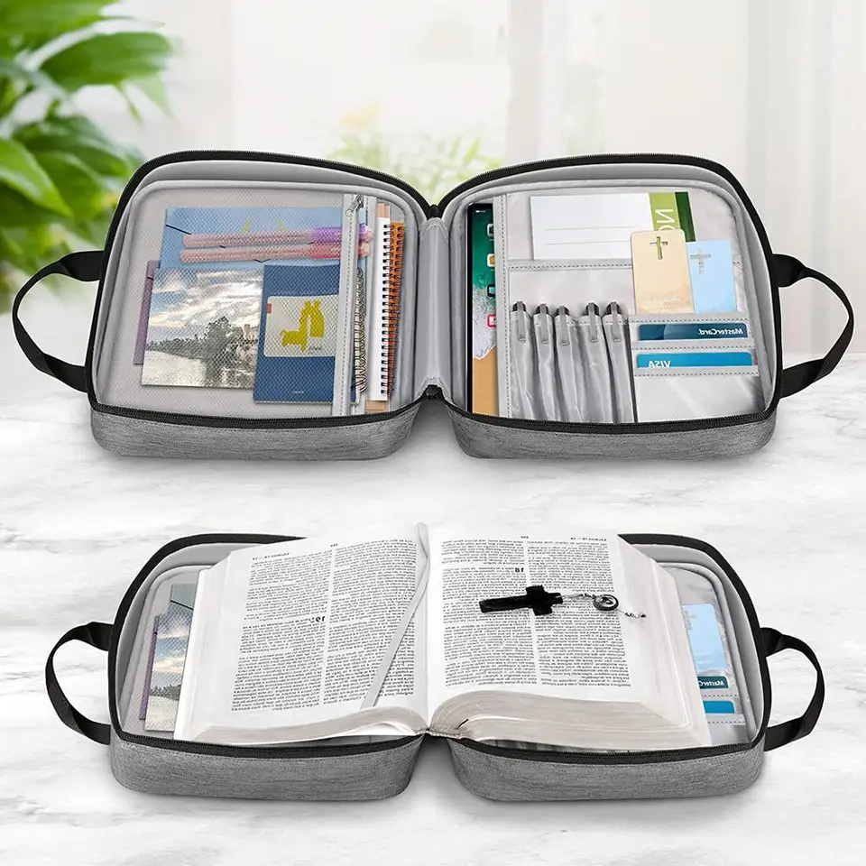 Large Waterproof Canvas Bible Study Carry Bag