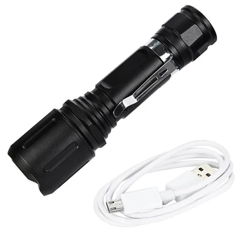 

Ultra bright LED Flashlight IPX-7 Waterproof 8000 LM Torch 4 Modes Brightness use 18650 battery