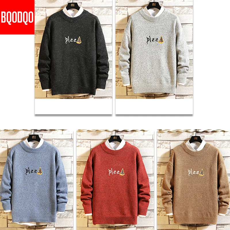 5XL свитер мужской джемпер модный Свободный вязаный брендовый пуловер зима осень