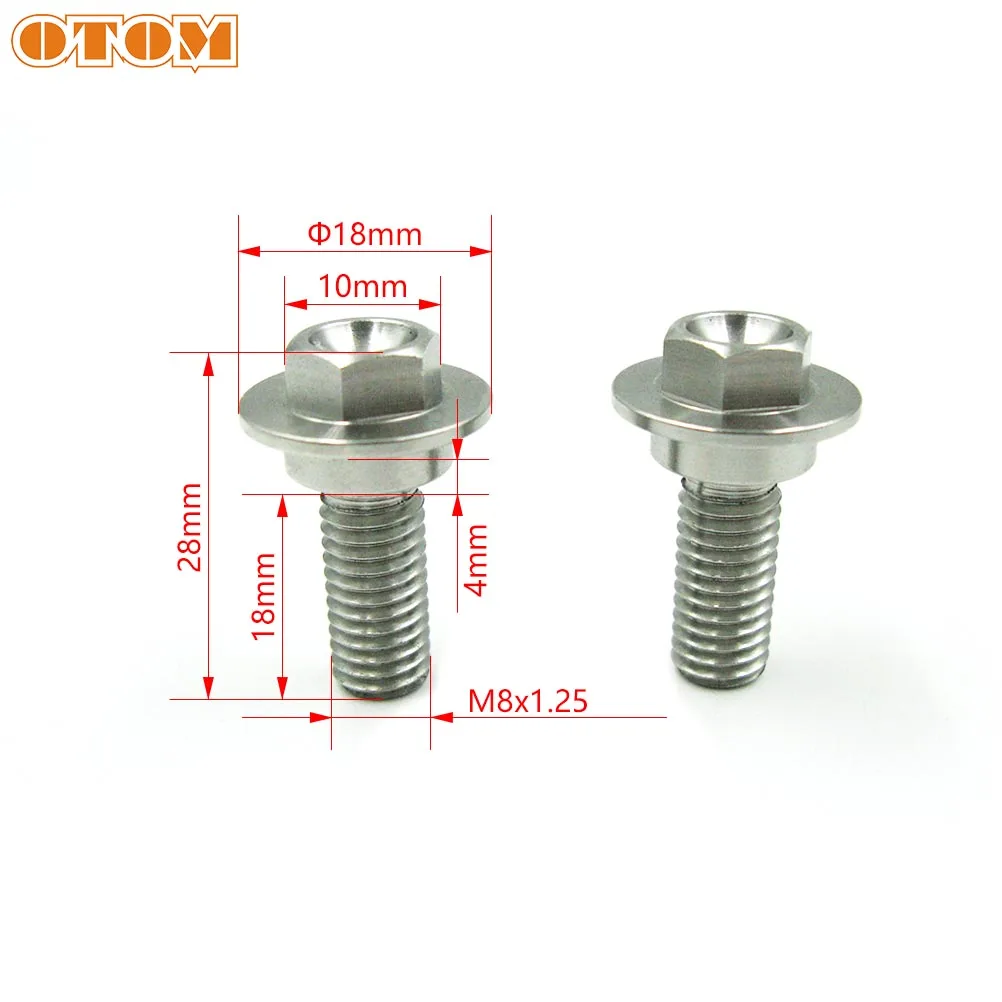 OTOM Motorcycle A State Seat Bolt Rear Seat M8*28 Stainless Steel Cushion Screw For HONDA CRF250R CRF450R 90104-MEN-A30 Pit Bike