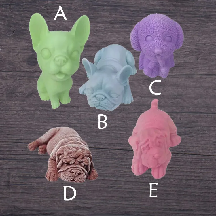 Силиконовая форма для украшения свечей Bulldog 3D мыла торта пластырь ароматерапии