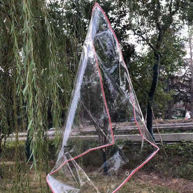 1 Db Kerti Esőálló Kendő Átlátszó Eső Tarpaulin Otthoni Kert Vízálló És Fényvédő Sűrített Műanyag - Image 4