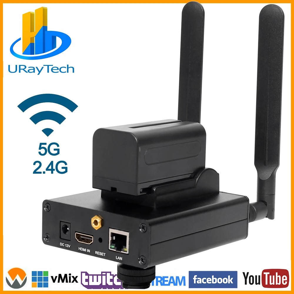 Кодировщик HEVC H.265 H.264 AVC Wi Fi HDMI для потоковой передачи видео в реальном времени RTMP