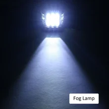 45 Вт Рабочий светильник 12LED бар головной светильник белый+ янтарный стробоскоп вождения автомобиля авто