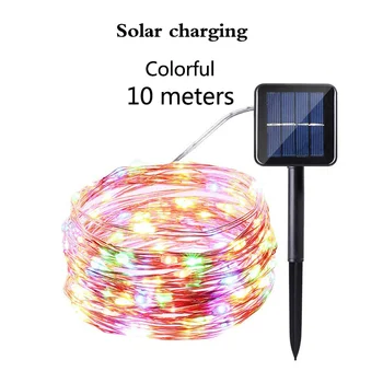 Solar String Fairy Lights 5M/10M/20M LED Outdoor waterproof Garland Solar Power Lamp Christmas Party For Garden Decoration 5Z 9