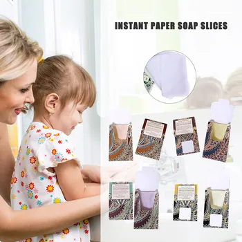 

25pcs Washing Hand Bath Clean Scented Slice Sheets Disposable Boxed Soap Paper Washing Hand Bath Scented Slice Soap Sheets