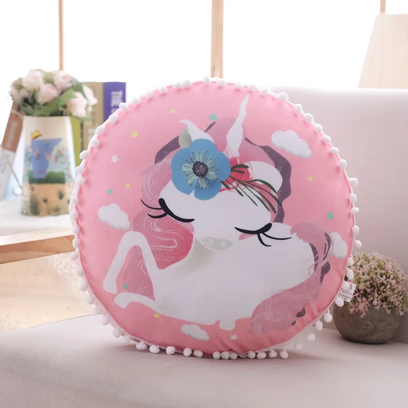1 шт. 38 см Kawaii Единорог плюшевая подушка чучело Животное Лошадь Единорог игрушка Диван Подушка милые куклы для детей рождественские подарки - Цвет: 3