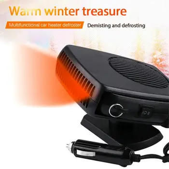 

Universal 12V/24V Car Auto Portable Electric Heater Heating Cooling Fan Defroster Demister For Cars And Trucks Instant Heating