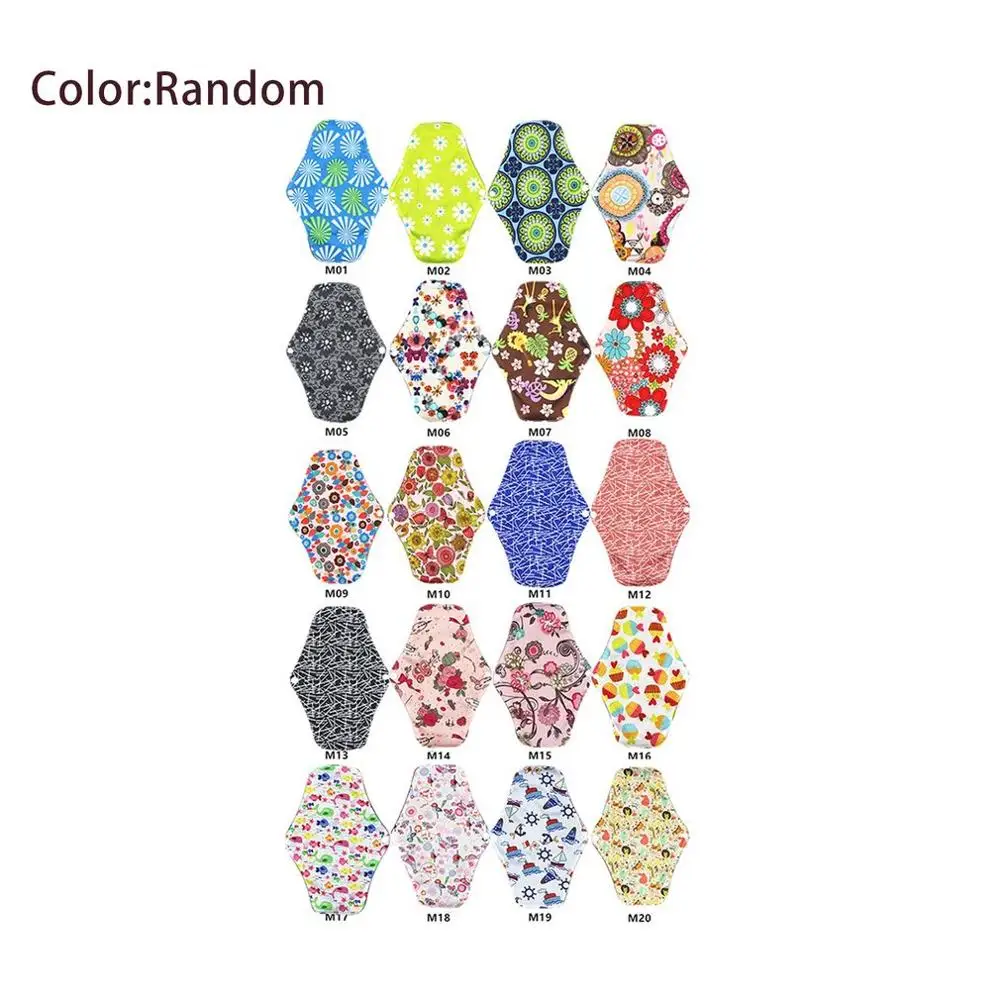

1pc Reusable Women Bamboo Charcoal Cloth Washable Menstrual Pad Leak-Proof Night Sleep Sanitary Napkin Nappy Towel Pad