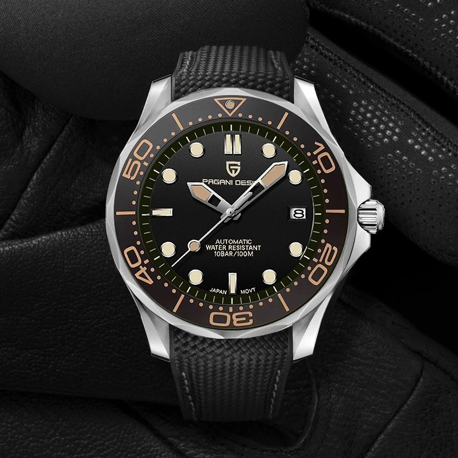 2021 New PAGANI DESIGN Men's Mechanical Wristwatches Luxury Automatic Watch For Men Luminous Diving Steel Watch Japan NH35 Clock 5