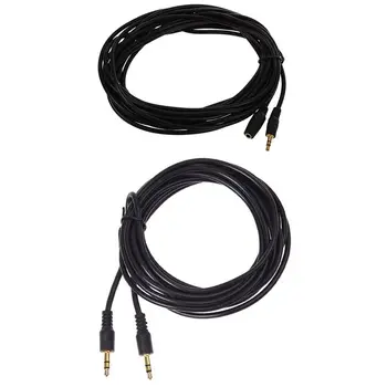 

3 Metre 3.5mm to 3.5mm Stereo Jack to Jack Cable Lead GOLD with 5 Meters 3.5mm Plug Male to Female o Extended Cable