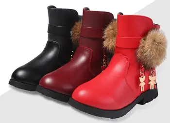 

The new winter 2020 velvet Martin leather boots for baby girls weisi01