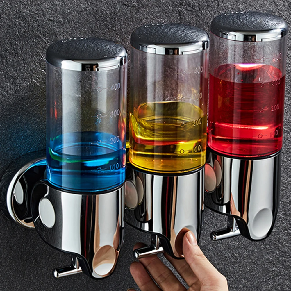 

HOT SALES!!! 500ml 1/2/3 Bottle Wall Mounted Shower Body Lotion Shampoo Liquid Soap Dispenser Large capacity Soap Dispenser