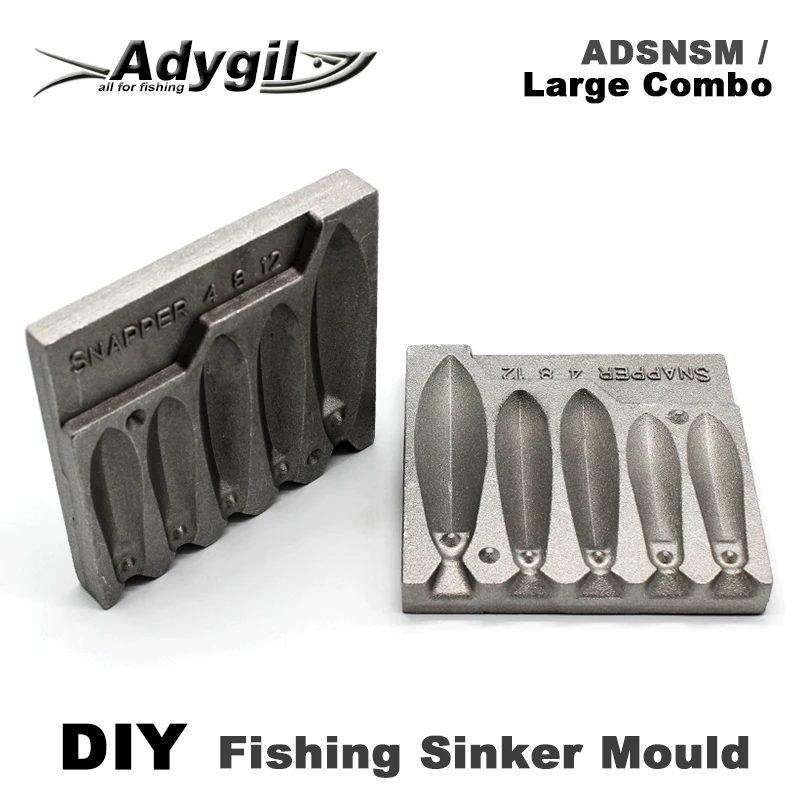 Adygil DIY для рыбалки и морских окуней грузило, высокое качество пресс-форм ADSNSM/большой комбинированный рифовых и морских окуней грузило, высокое качество 112g 224g 336g 5 гнезд