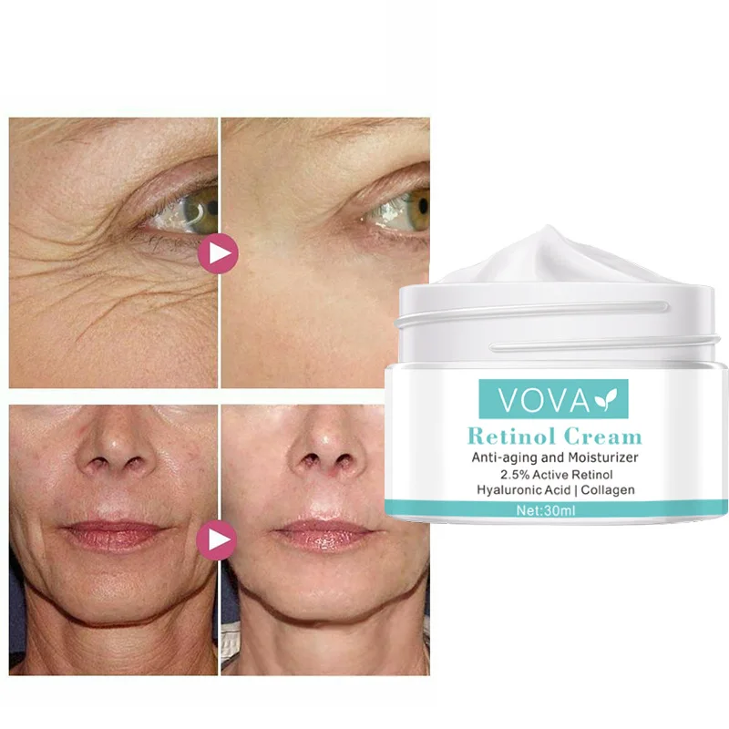 Retinol Anti Wrinkle Face Cream Collagen Hyaluronic Acid Shrink Pores Firming Improve Puffiness Moisturizing Skin Care_voghion.com