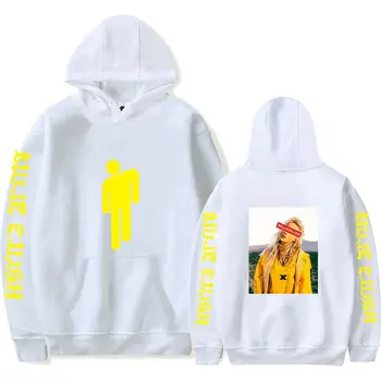 

Mainlead Billie Eilish Hoodie Print Sweatshirt Cartoon Pattern Cotton Pullover With Cap