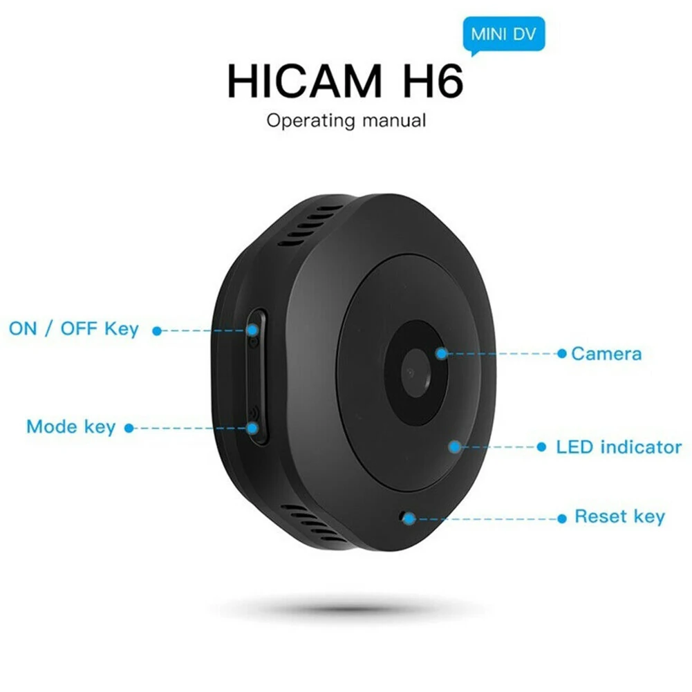 

Wireless Battery Monitor Camera HD WIFI Night Vision Digital Video Suction Outdoor Mini Remote Control Home Security Baby Round