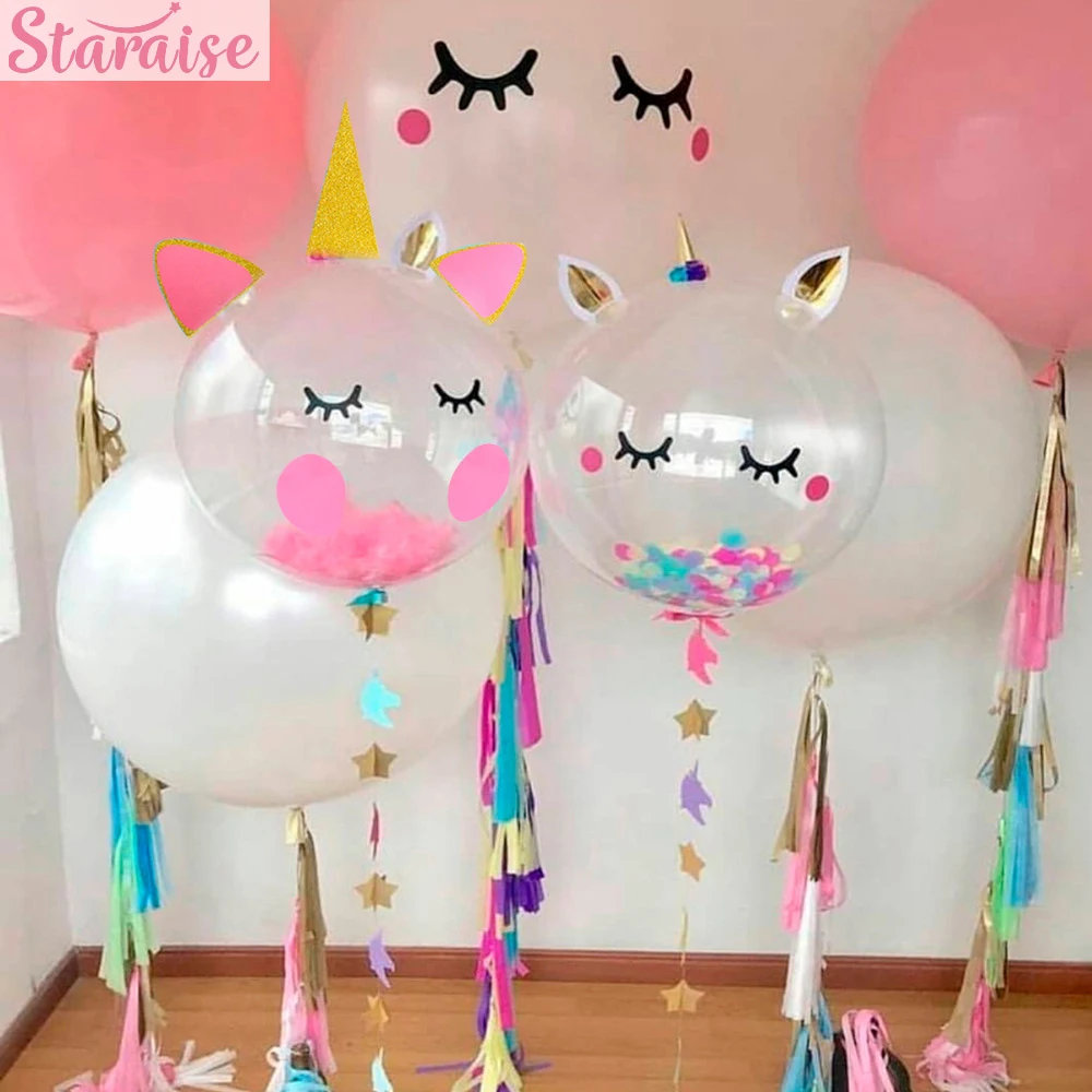 

Staraise Pink Balon Unicorne Happy Birthday Air Balloon Unicorn Party Decor Kids Latex Helium Balloons Birthday Party Supplies