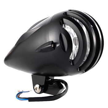 

DHBH-Full Metal Fence Headlights 5-Inch Grille Headlights Retro Headlights Modified for Motorcycles Suitable for Harley