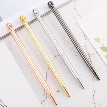 

3PCS Halloween Metal Ballpoint Pen Skull shape Promotional gift Pen for Office and School Supplies Stationery Custom LOGO