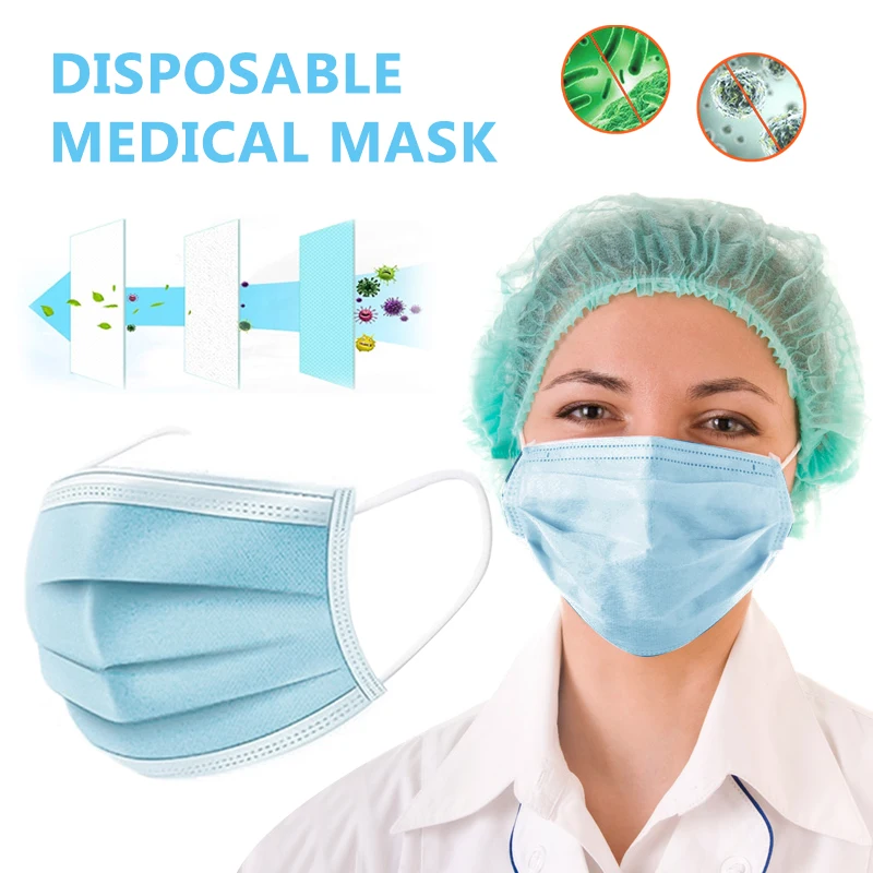 

Fast Delivery Masks Disposable Protective 3-layer Anti Bacterial Dust-proof Breathable Meltblown Cloth Mask FFP2 FFP3