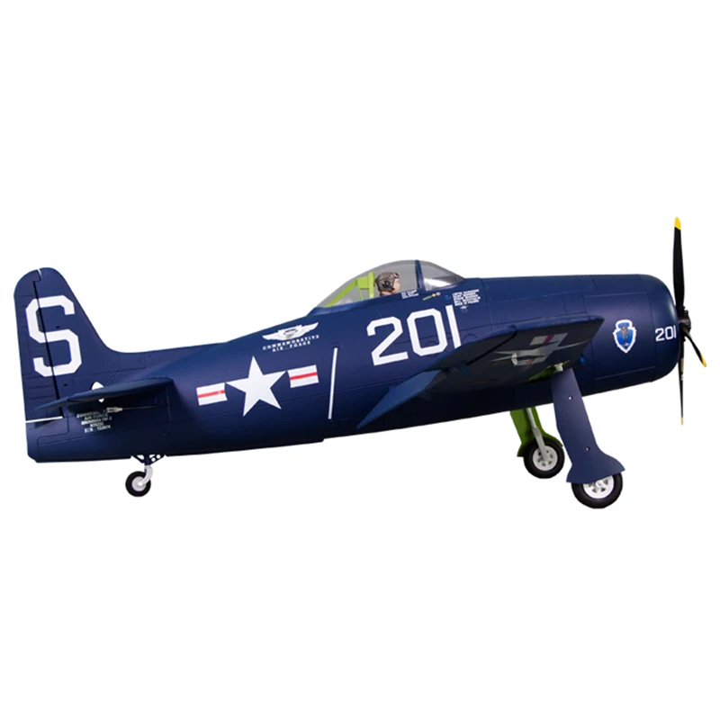 Détail du cockpit de l'avion RC PNP 1200mm avec le moteur brushless 3748-580KV visible sous le capot.