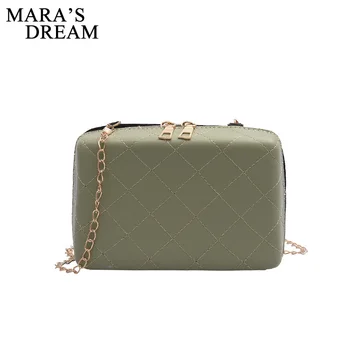

Mara's Dream 2019 New Solid Color Bag Female Wild Shoulder Small Square Bag Fashion Chain Crossbody Bag