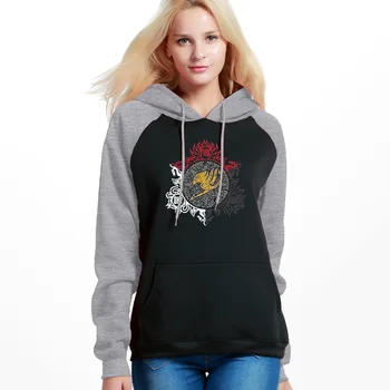 

Fairy Tail Hoodies for Women Japanese Anime Raglan Hooded Sweatshirts Winter Autumn Fleece Warm Sportswear Casual Tracksuit