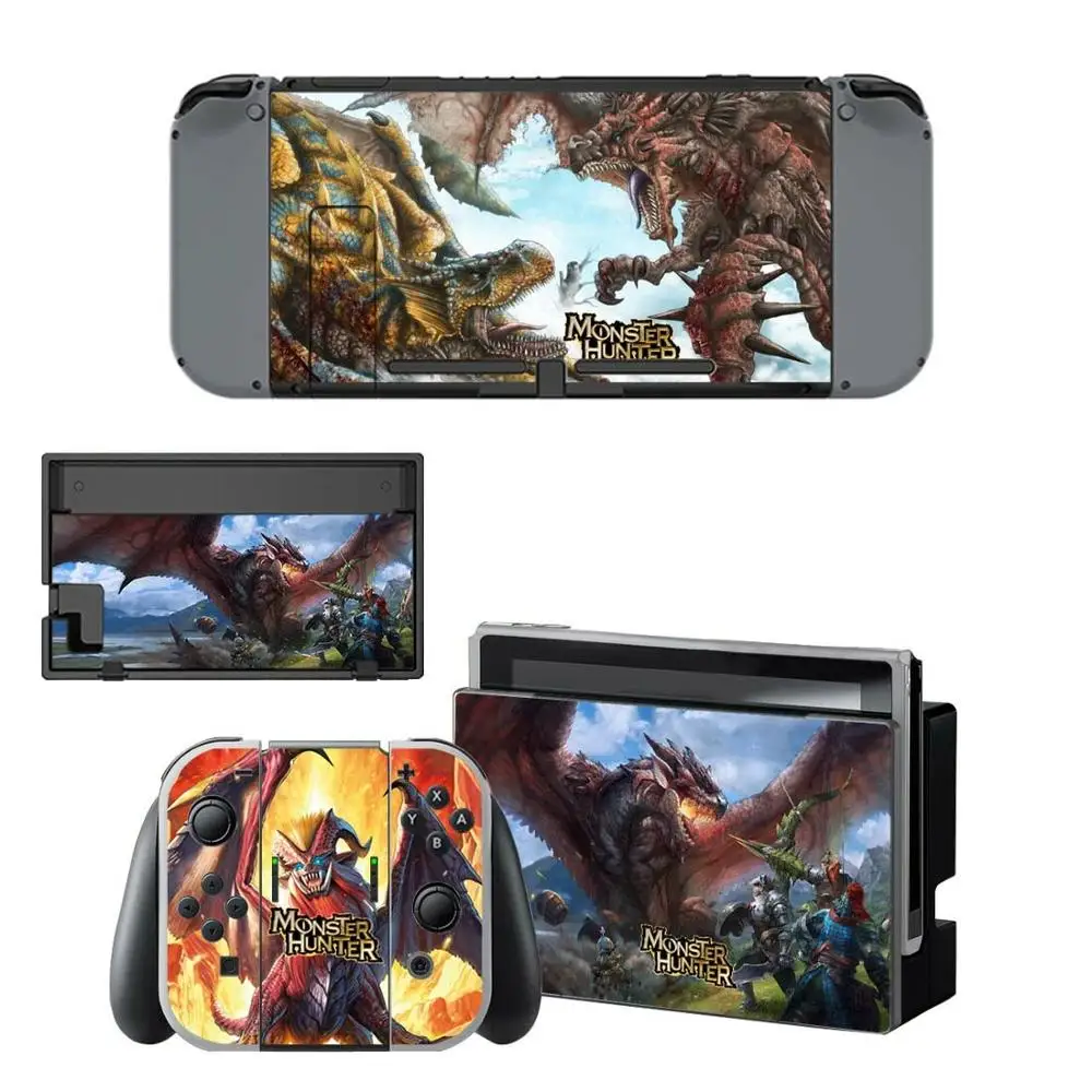 Наклейки для nintendo switch с кожицей Monster Hunter kingd Switch для консоли nintendo Switch Joy-con, наклейки для док-станции - Цвет: YSNS0476