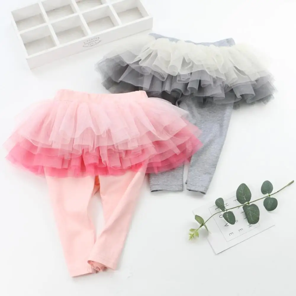 Summer Girl's Skirts Pants Gradient Ramp Cotton Leggings Toddler Baby Cute Princess Tutu Skirt South Korea Children Pantskirt