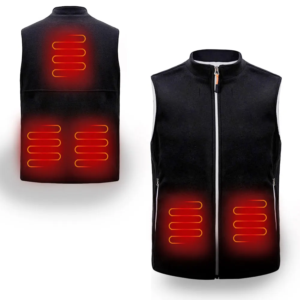 Online 2019 nuevo invierno USB Chaleco de calentamiento infrarrojo ropa térmica eléctrica chaleco para mujeres hombres al aire libre Camping ciclismo