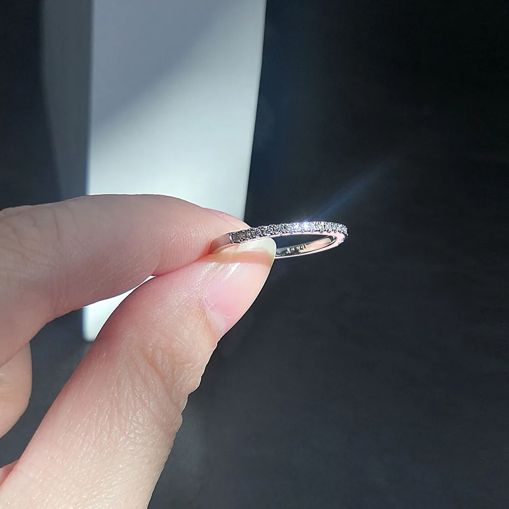 

Concise Crystal Finger Ring For Women Silver Color Fashion Brand Austrian Crystal Micro Pave Jewelry DWR133