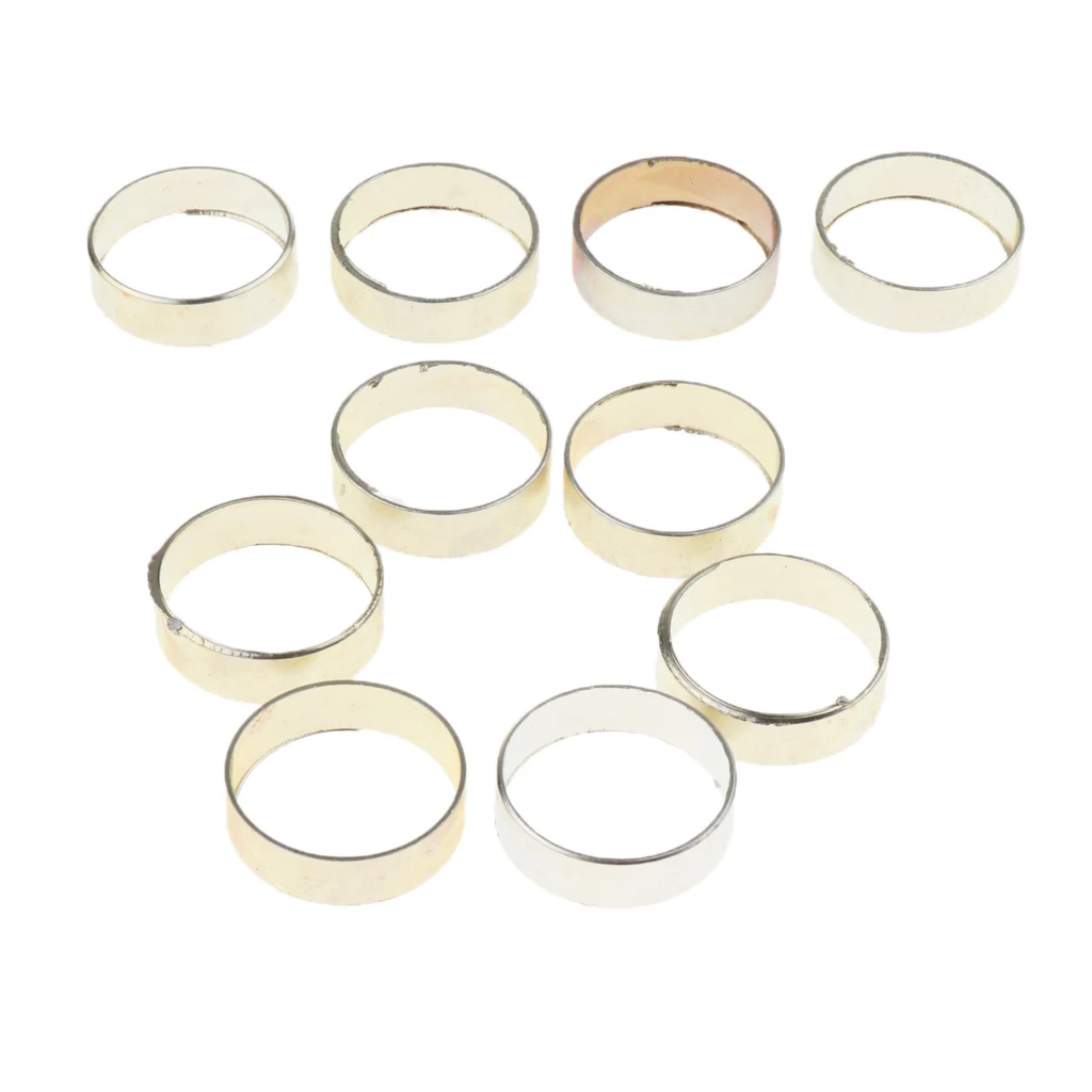 Silver 22 x 6mm 10 шт. ошейники из алюминиевого сплава для трости, 20x13 мм/22x6 мм - Color: Silver 22 x 6mm
