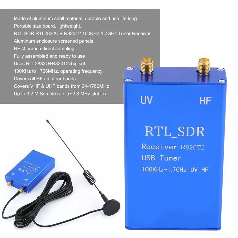 RTL2832U+ R820T2 100 кГц-1,7 ГГц UHF VHF RTL. SDR USB тюнер приемник AM FM радио прочный портативный Разработанный износостойкость