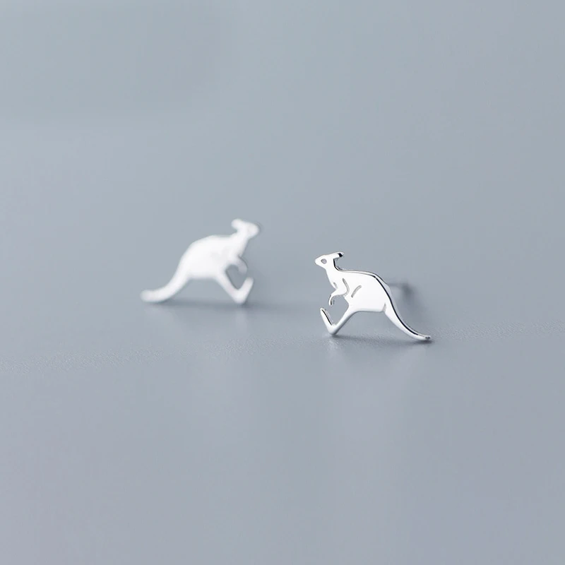 MloveAcc серьги Мода 925 серебро Кенгуру серьги гвоздики для женщин девочек Oorbellen