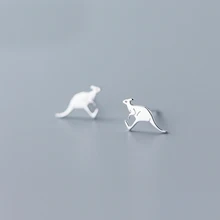 MloveAcc серьги Мода 925 серебро Кенгуру серьги гвоздики для женщин девочек Oorbellen