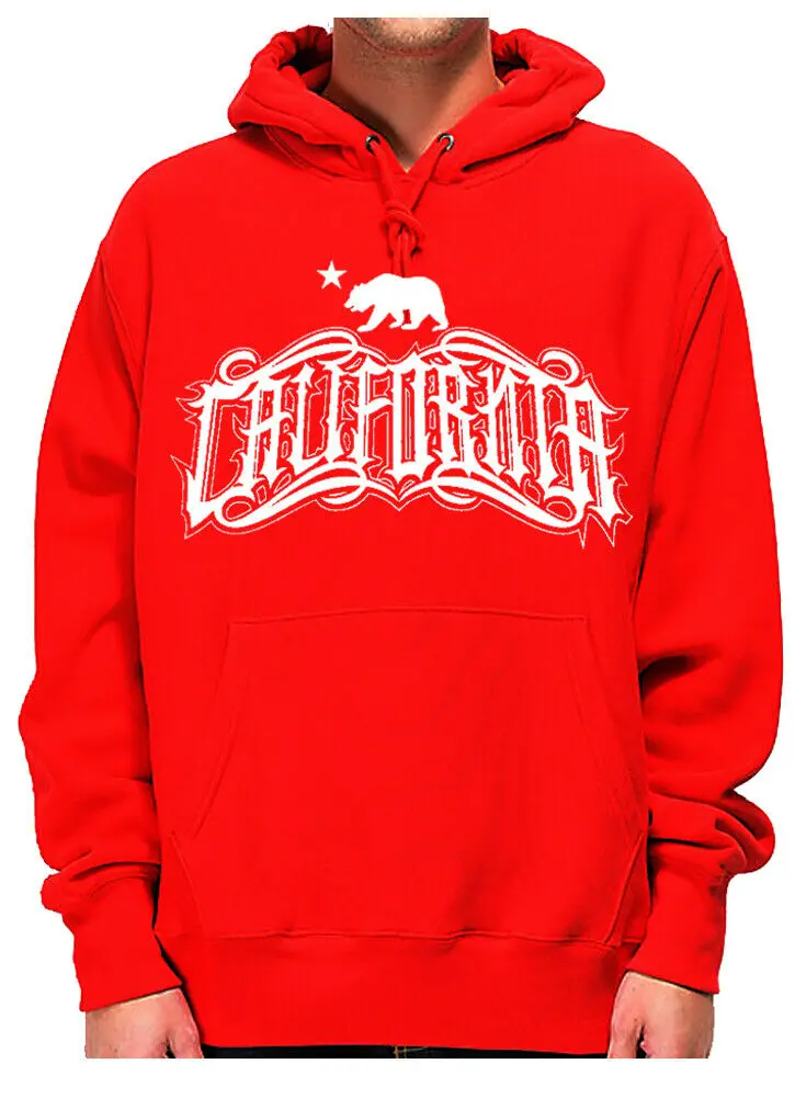 Red Tattoo California City The West Coast RAP Hip Hop CHICANO Sweatshirt women men clothes coat hoodie | Мужская одежда