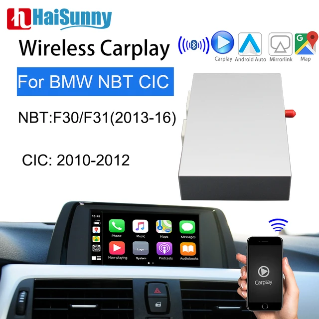 Bezprzewodowy Carplay dla BMW F30 NBT CIC wsparcie Adapter do dekodera  nawigacji GPS interfejs MuItimedia tylna kamera cofania - AliExpress