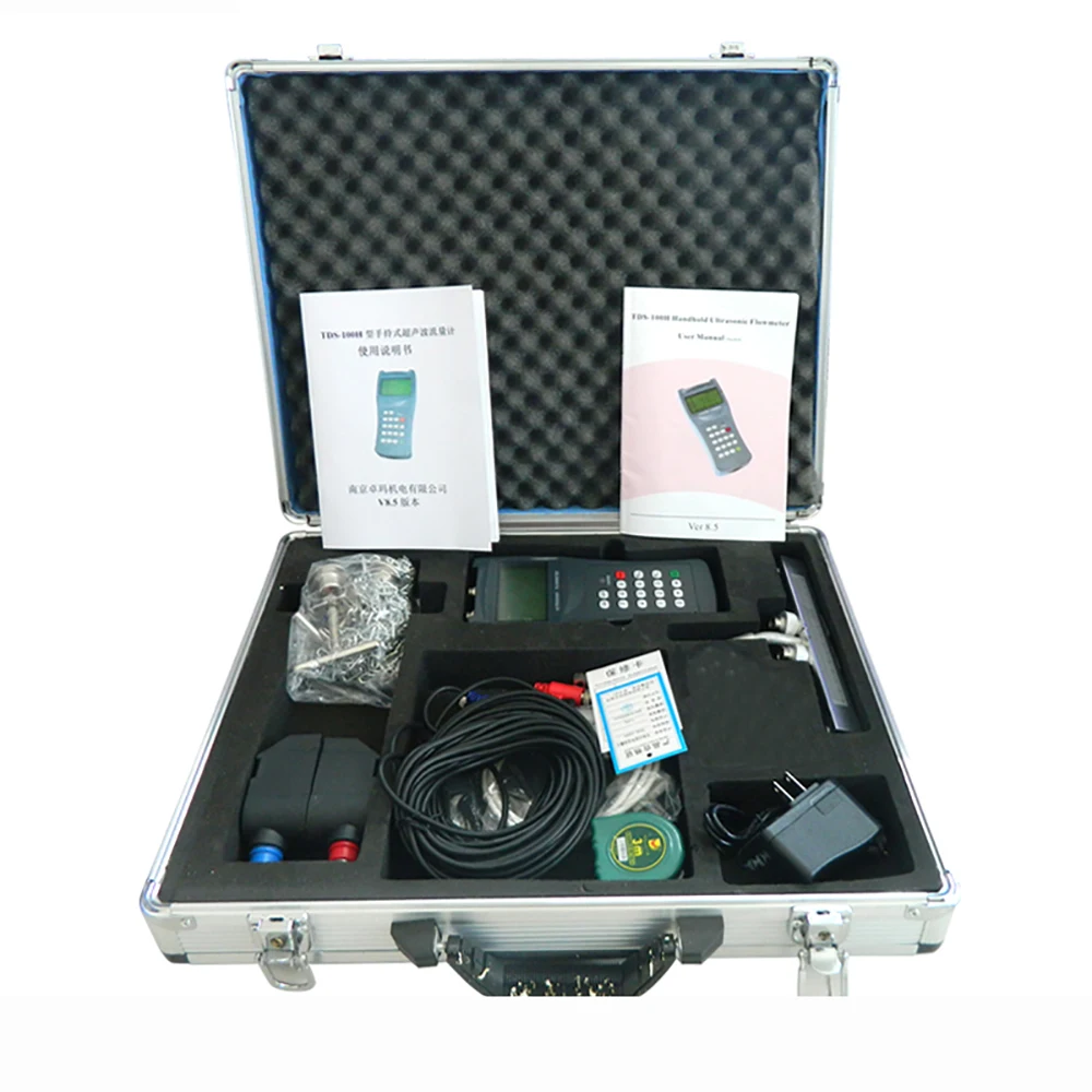 

TDS-100H Ultrasonic Flowmeter Handheld Digital Ultrasonic Flow Meter Tester With Ultrasonic Sensor Standard M2 Type DN50-700MM Y
