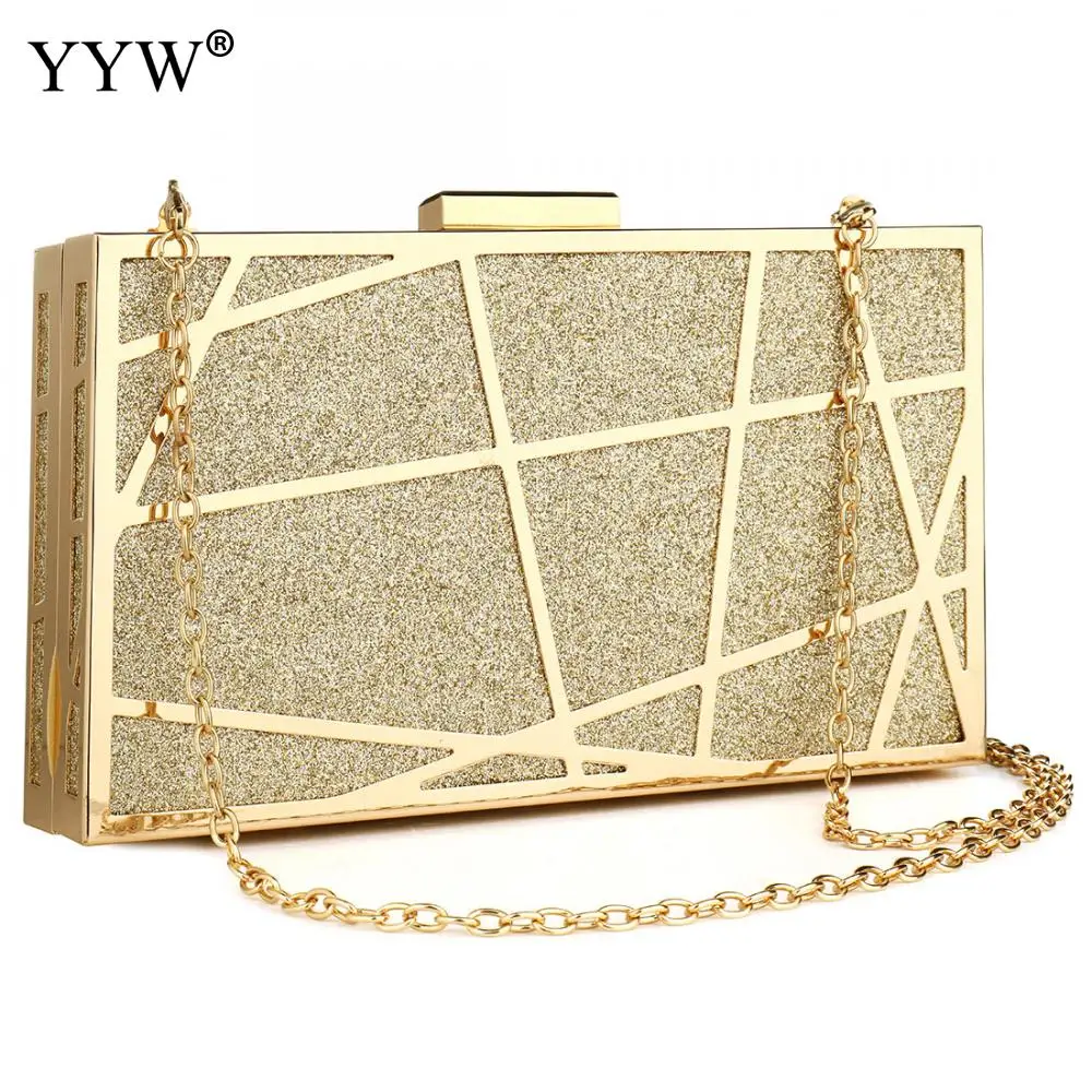 

Women'S Party Clutch Sequined Box Bag Banquet Glitter Clutches Wallets Fit Phone Rectangle Elegant handbags Purse Sac A Main