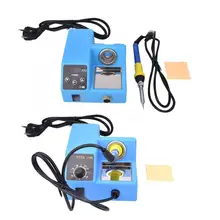 Портативный Электрический паяльник с регулируемой температурой паяльная станция с европейской вилкой 220-240 В