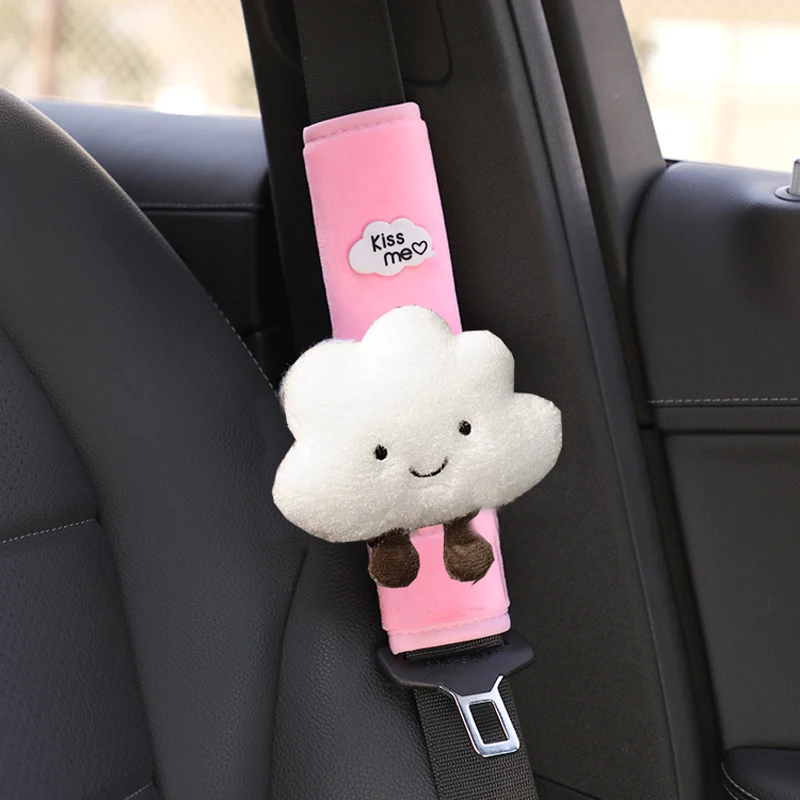 2 pièces enfants sécurité ceinture de sécurité épaulettes dessin animé  voiture ceinture de sécurité couverture pour enfants enfant Auto oreiller rembourrage  ceinture de sécurité 
