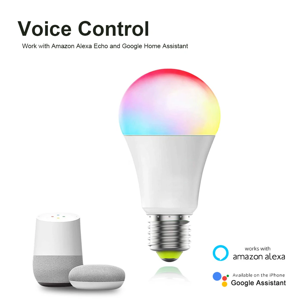 AVATTO Tuya 12W 15W WiFi Smart Light Bulb E27 RGB LED Lamp Dimmable with Smart Life APP Voice Control for Google Home Alexa smart led light bulbs
