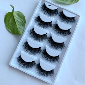 

5 Pairs 3D False Eyelashes 100% Handmade Natural Long Full Strip Eye Lashes Eye Makeup Extension Styling Tools
