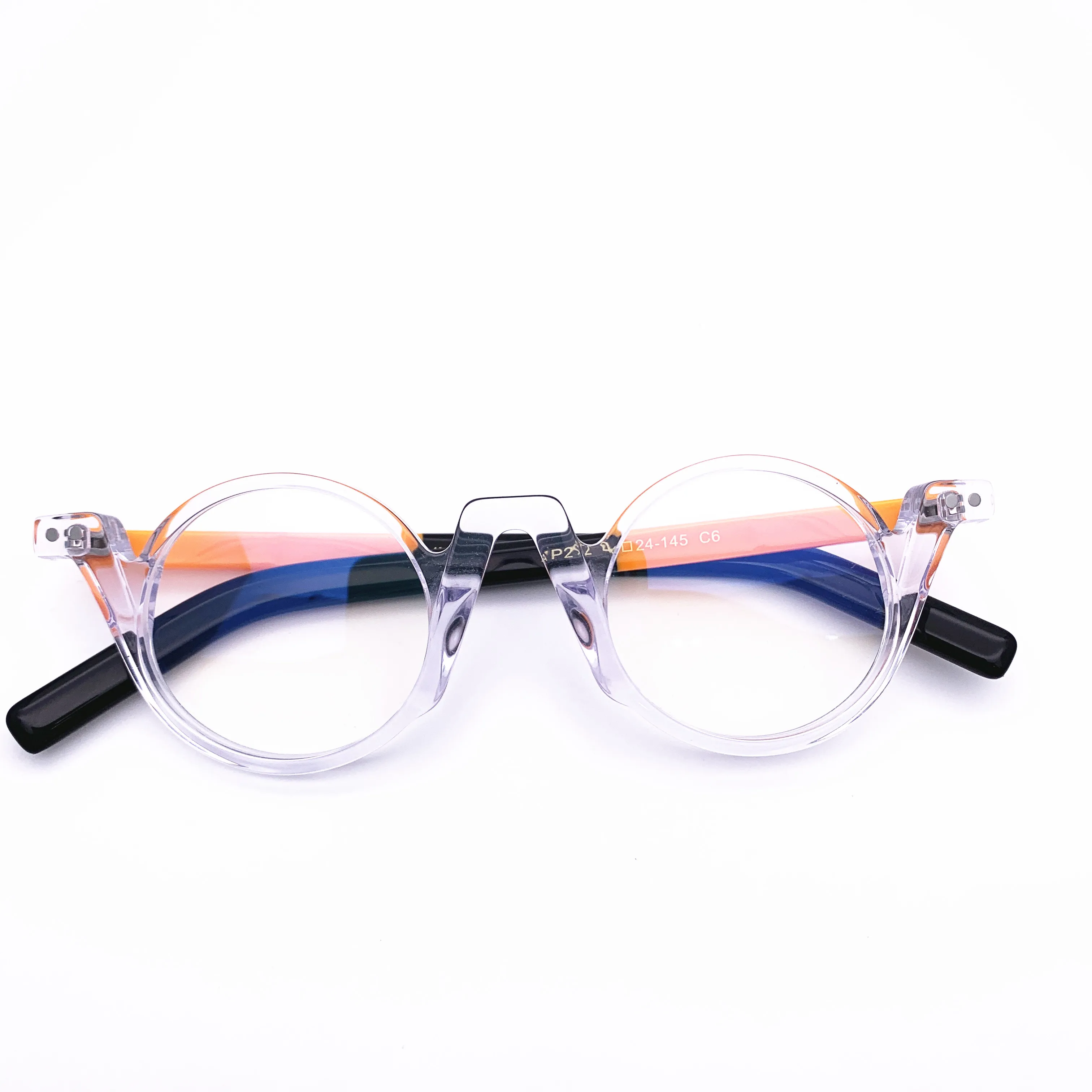 

Belight Optical Fancy Vintage Retro Acetate Mini Round Shape Colorful Acetate Design spectacle frame precription lens HP212